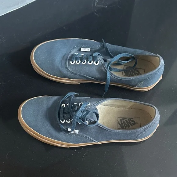 Vans Navy Canvas Lace-Up Shoes - Picture 2 of 4